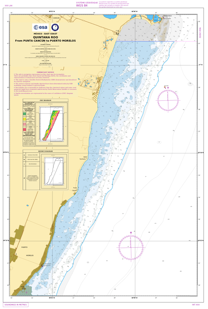 Puerto Morelos SDB nautical chart